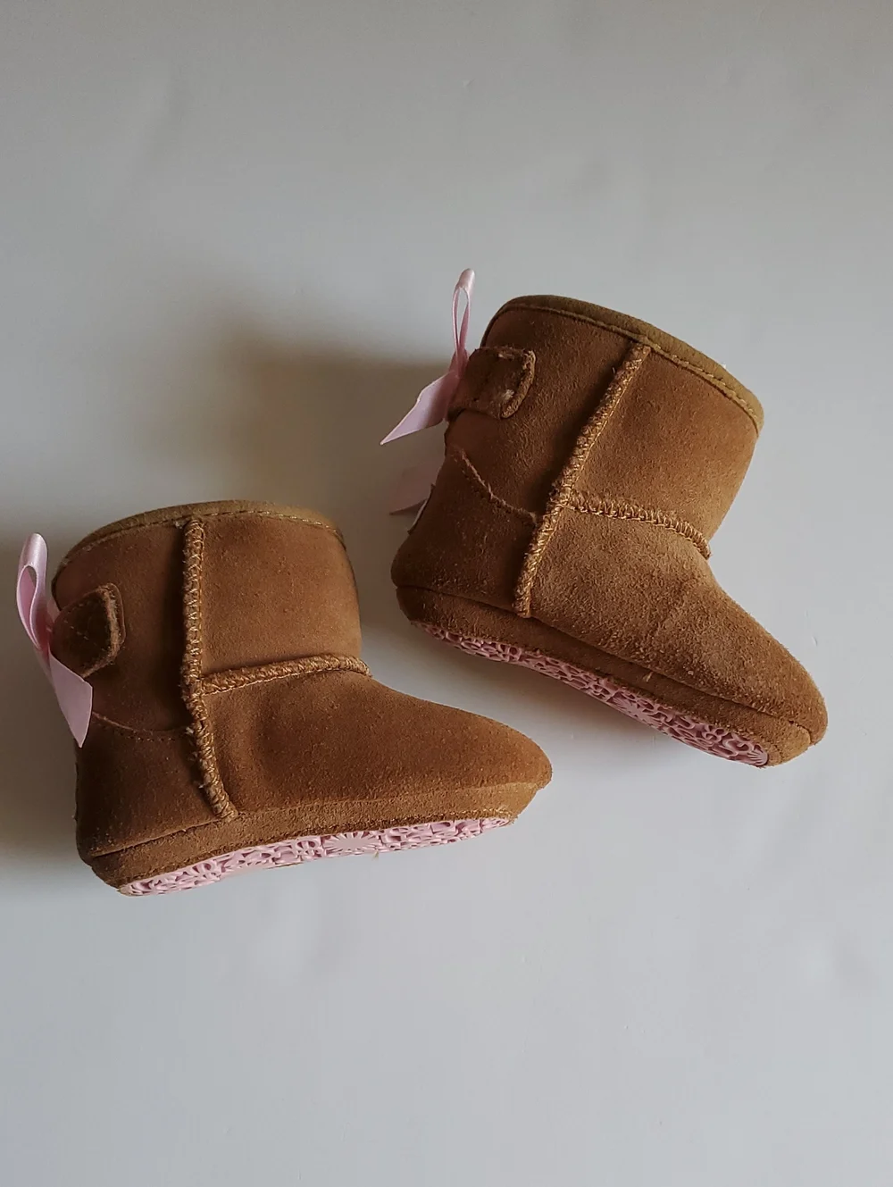 UGG Jesse Bow Boots Pink/Chestnut Infant Size 0/1